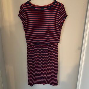 LIKE NEW GAP Blue and Red Maternity / Nursing Dress - Small